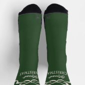 Moderne kerstbogen | Classic Holiday Green Sokken (Top)