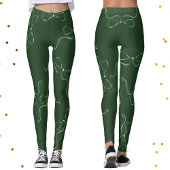 Moderne kerstbogen | Holiday Classic Green Leggings