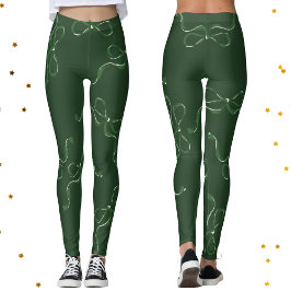 Moderne kerstbogen | Holiday Classic Green Leggings