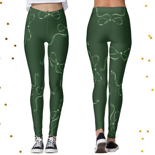 Moderne kerstbogen | Holiday Classic Green Leggings