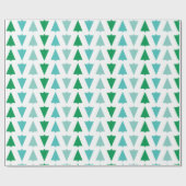 Moderne kerstbomen Aqua Holiday Patterned Cadeaupapier (Vlak)