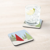 Moderne kerstbomen bier onderzetter (Rechterzijde)