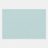 Moderne kerstbomen blauw groen patroontrio inpakpapier vel (Voorkant 2)