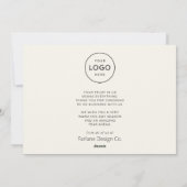 Moderne Kerstbomen Blauw Kleine Kantoor Zaken Feestdagenkaart (Achterkant)