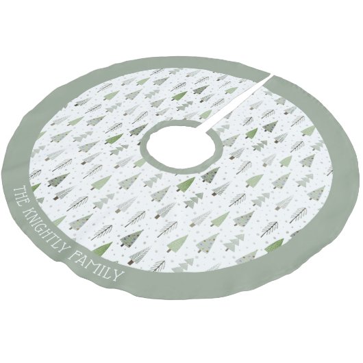 Moderne kerstbomen Blauwe groene naam Borus Kerstboom Rok (Gekanteld)