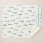 Moderne kerstbomen Blue Green Sh Sherpa Deken (Voorkant (horizontaal))