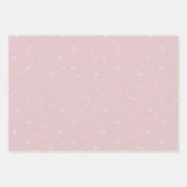 Moderne kerstbomen Blush Pink Pattern Trio Inpakpapier Vel (Voorkant 2)
