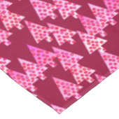 Moderne kerstbomen, Bourgogne en roze Tafelkleed (Gekanteld)