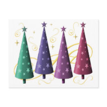 Moderne kerstbomen Briefkaart