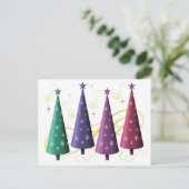 Moderne kerstbomen Briefkaart (Staand voorkant)