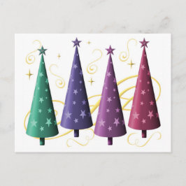Moderne kerstbomen Briefkaart