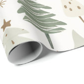 Moderne kerstbomen bruin en groen cadeaupapier (Rol Hoek)