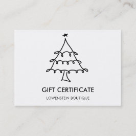 Moderne kerstbomen, cadeaubon kortingskaartje