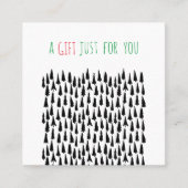 Moderne kerstbomen cadeaubon voor feestdag kortingskaartje (Voorkant)