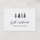 Moderne kerstbomen | Cadeaubonnen Kortingskaartje (Voorkant)