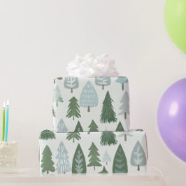Moderne kerstbomen cadeaupapier
