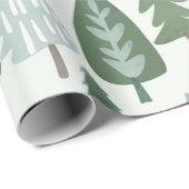 Moderne kerstbomen cadeaupapier (Rol Hoek)