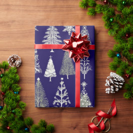 Moderne kerstbomen cadeaupapier