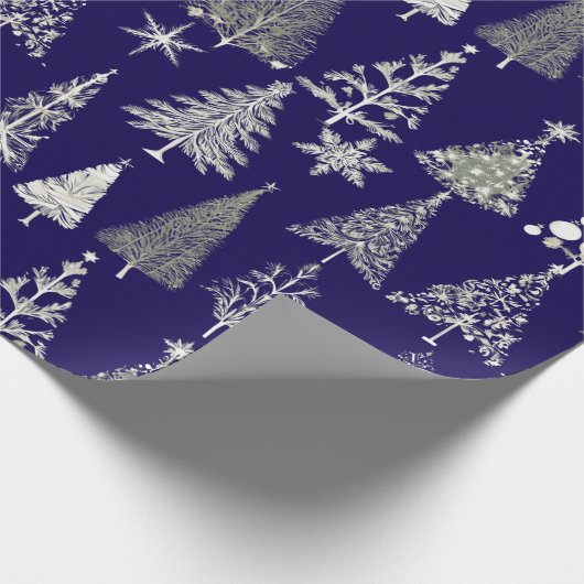 Moderne kerstbomen cadeaupapier (Hoek)