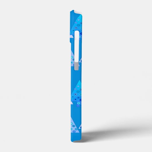 Moderne kerstbomen, Cerulean Blue Case-Mate iPhone Case (Achterkant / Links)
