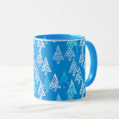 Moderne kerstbomen, Cerulean Blue Mok (Voorkant rechts)