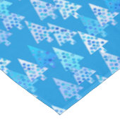 Moderne kerstbomen, Cerulean Blue Tafelkleed (Gekanteld)