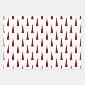 Moderne Kerstbomen Eenvoudige Sneeuwvlokken Rood Inpakpapier Vel (Voorkant 3)