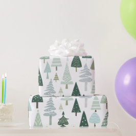 Moderne kerstbomen elegant cadeaupapier