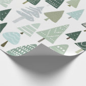 Moderne kerstbomen elegant cadeaupapier (Hoek)