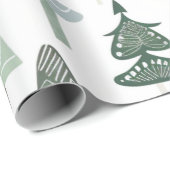 Moderne kerstbomen elegant cadeaupapier (Rol Hoek)