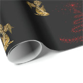 Moderne kerstbomen en Gold Angels Cadeaupapier (Rol Hoek)