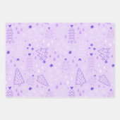 Moderne kerstbomen en sneeuwvlokken Kerstmis Inpakpapier Vel (Voorkant 3)