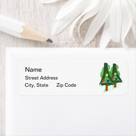 Moderne kerstbomen etiket (Insitu)