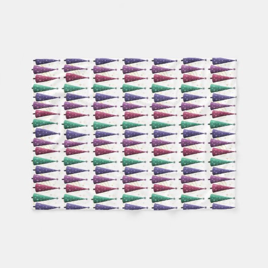 Moderne kerstbomen fleece deken (Voorkant (Horizontaal))