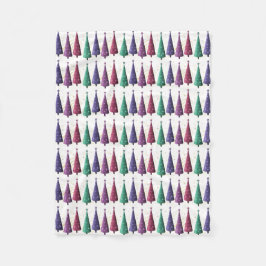 Moderne kerstbomen fleece deken