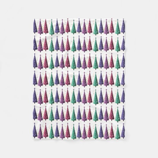 Moderne kerstbomen fleece deken (Voorkant)
