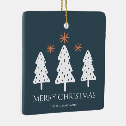 Moderne kerstbomen foto's keramisch ornament (Rechts)