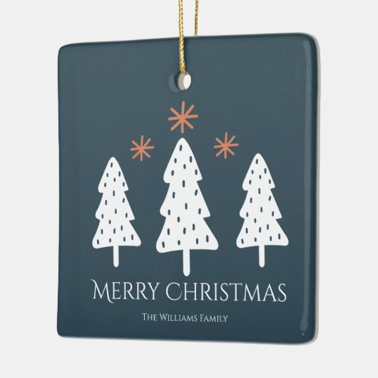 Moderne kerstbomen foto's keramisch ornament (Links)