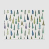 Moderne kerstbomen geïllustreerd patroon tissuepapier (Voorkant)