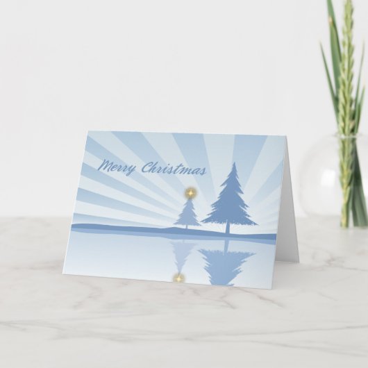 Moderne kerstbomen gouden ster Sliday Kaart (Voorkant)