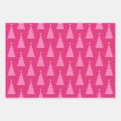 Moderne kerstbomen, groen, Paars, roze wrappi Inpakpapier Vel (Voorkant 3)
