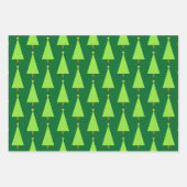 Moderne kerstbomen, groen, Paars, roze wrappi Inpakpapier Vel (Voorkant)