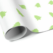 Moderne kerstbomen groen patroon cadeaupapier (Rol Hoek)