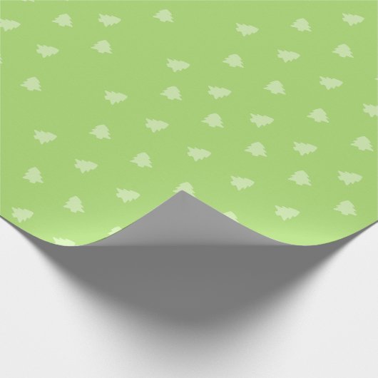 Moderne kerstbomen groen patroon cadeaupapier (Hoek)