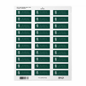 Moderne Kerstbomen Groen Vakantie Adres Label (Full Sheet)