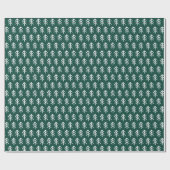 Moderne Kerstbomen | Groene Feestdagen Cadeaupapier (Vlak)