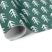 Moderne Kerstbomen | Groene Feestdagen Cadeaupapier (Rol Hoek)