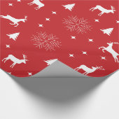Moderne kerstbomen, herten rood cadeaupapier (Hoek)