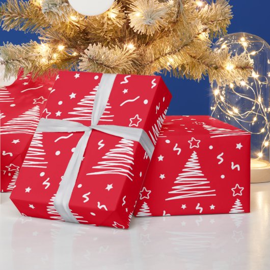 Moderne Kerstbomen Inpakpapier (Feestdagen)