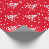 Moderne Kerstbomen Inpakpapier (Hoek)